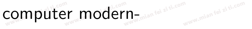 computer modern字体转换